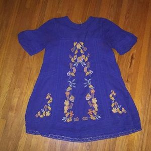 Free people Perfectly Victorian Mini Dress blue